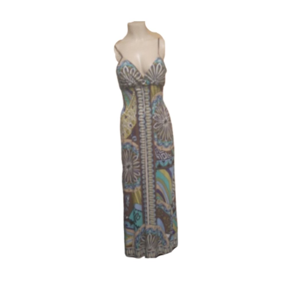 Snap Gorgeous Geo Print Maxi Dress